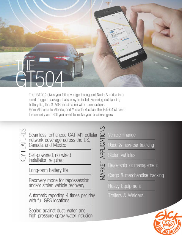 Sick GPS GT504 - Battery Powered Tracker With Magnetic Mount