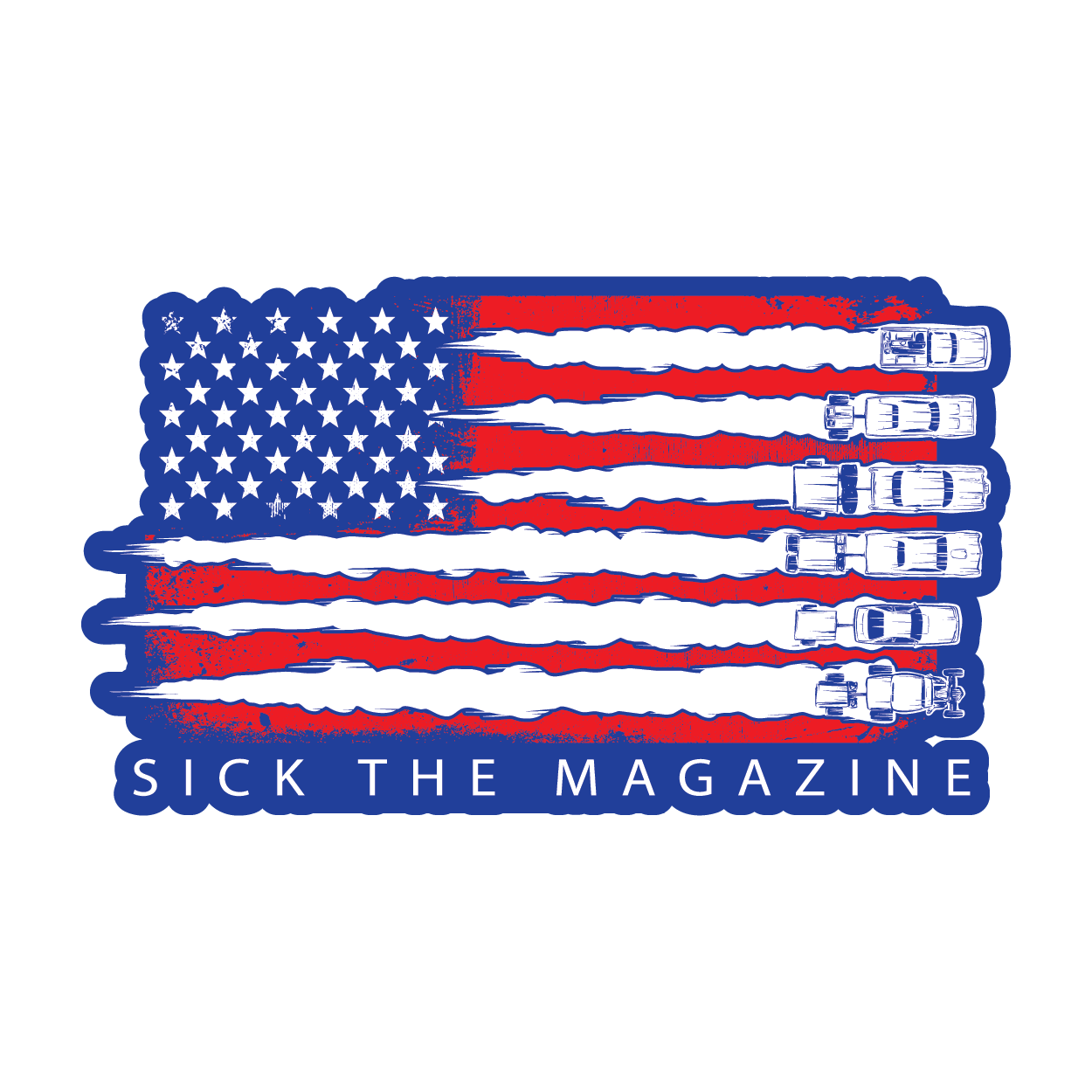 Stars, Stripes and Horsepower Labor Day Sticker