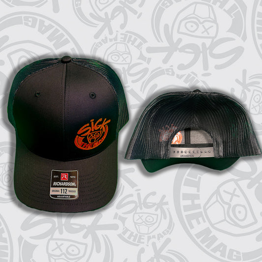 STM Black Snapback, front and back view