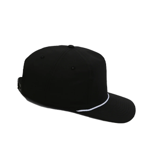 Sick The Mag Black Rope Hat, side view