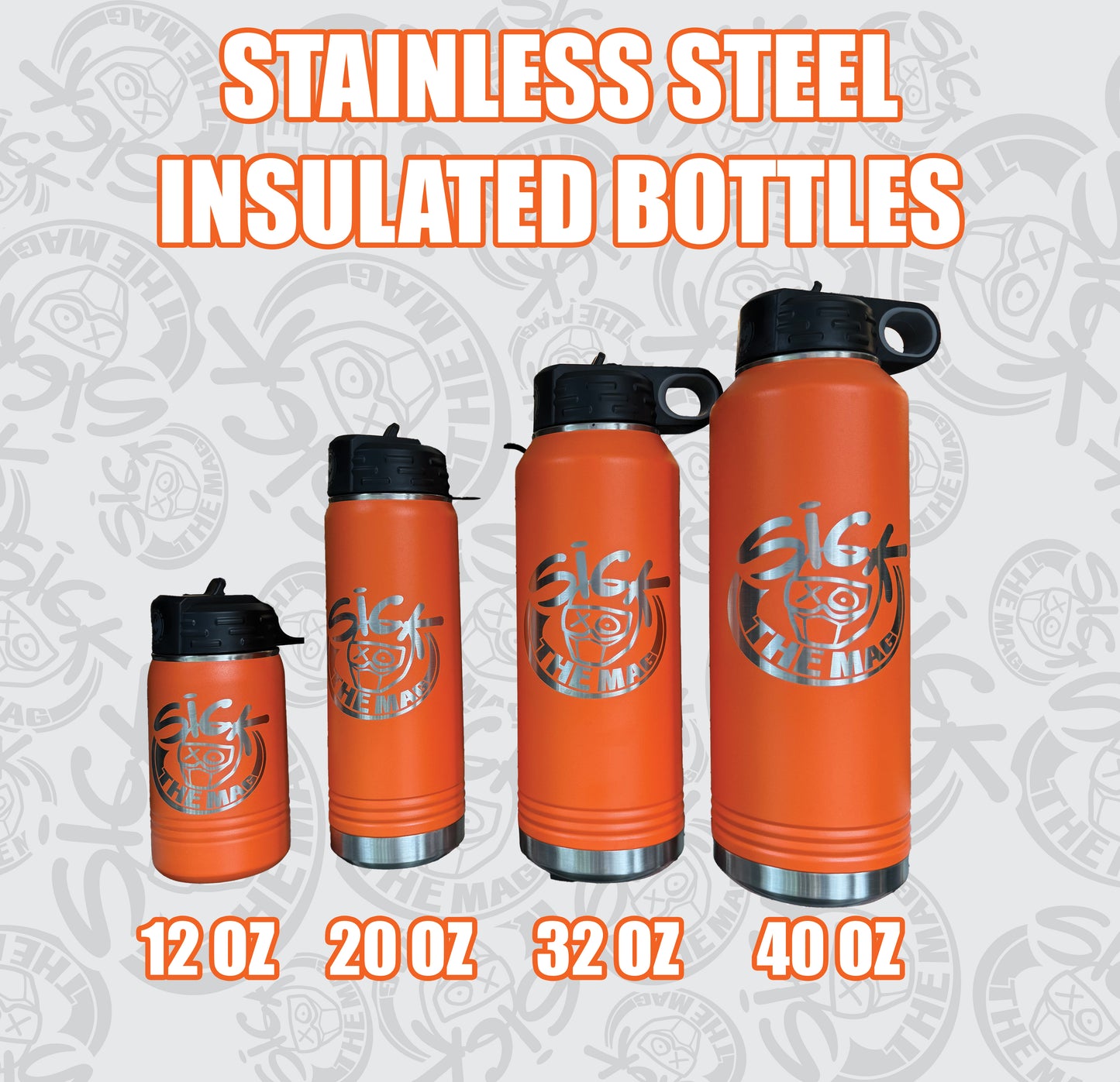 Stainless Steel Water Bottles 12, 20, 32 & 40oz