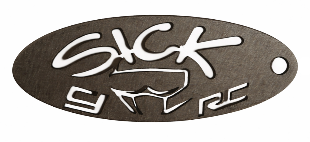 Sick x CJ RC Keychain, titanium graphic