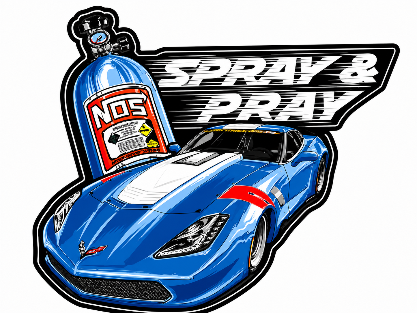 Spray & Pray Sticker
