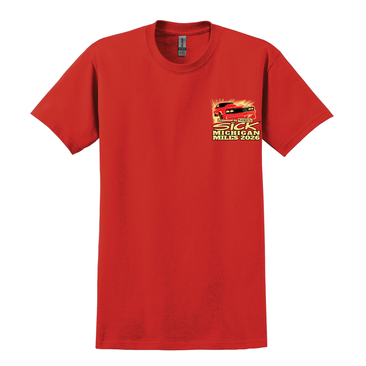 Sick Michigan Miles 2026 Day 2, Northern Michigan Dragway Track T-Shirt, front