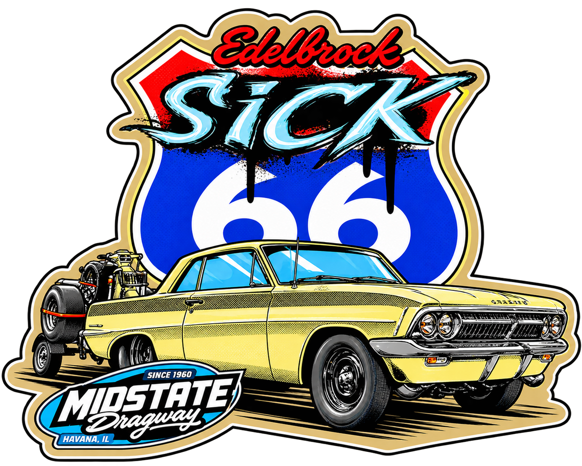 Sick 66 2026 Midstate Dragway Track Sticker