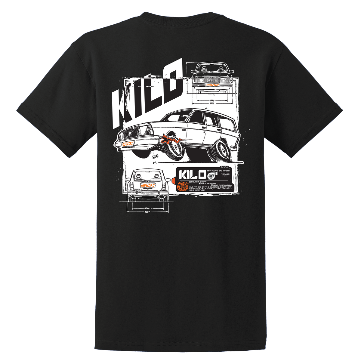 Cheap Car Challenge 2026 KILO T-Shirt, back