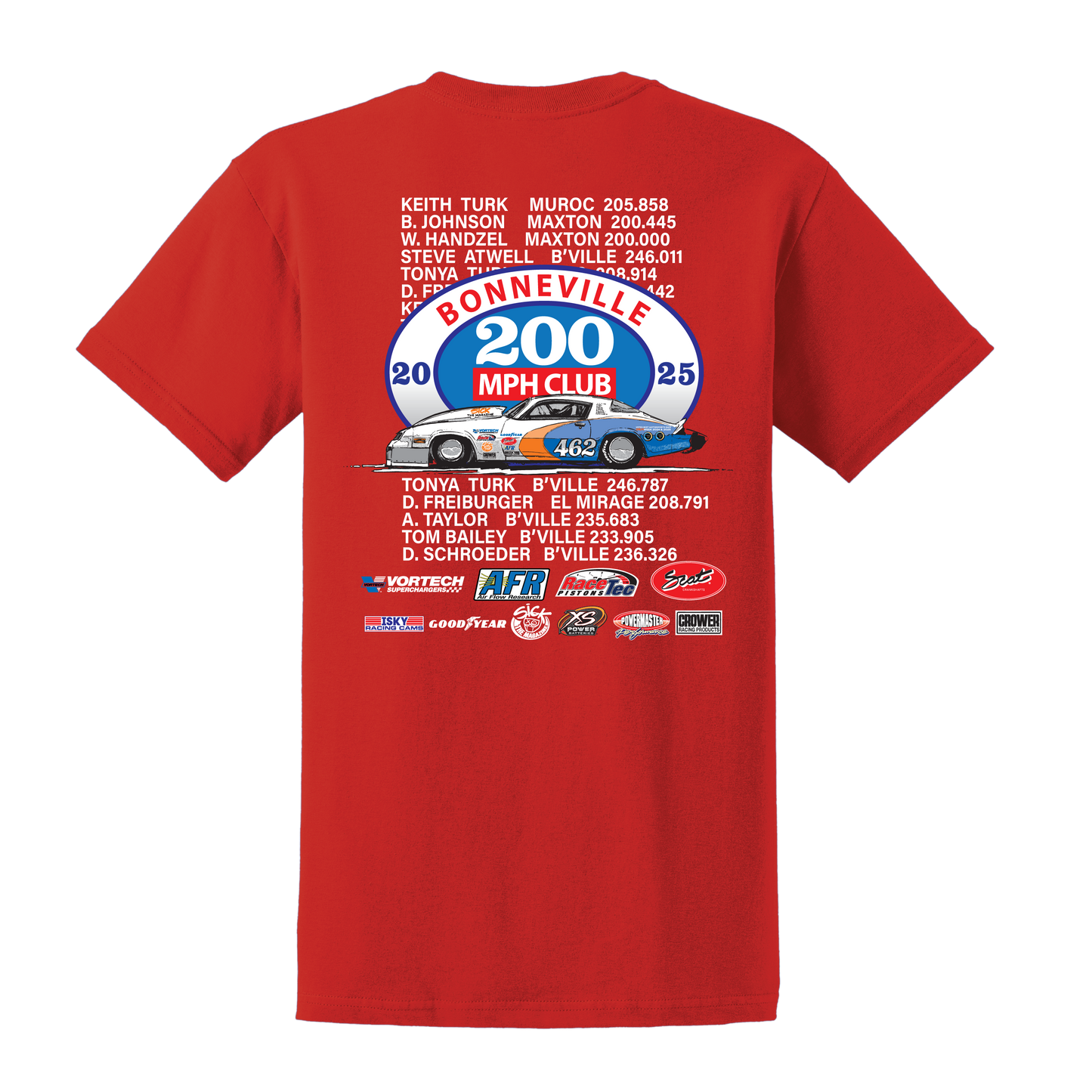 Bonneville Sick On The Salt 2025 200 MPH Club (Red)
