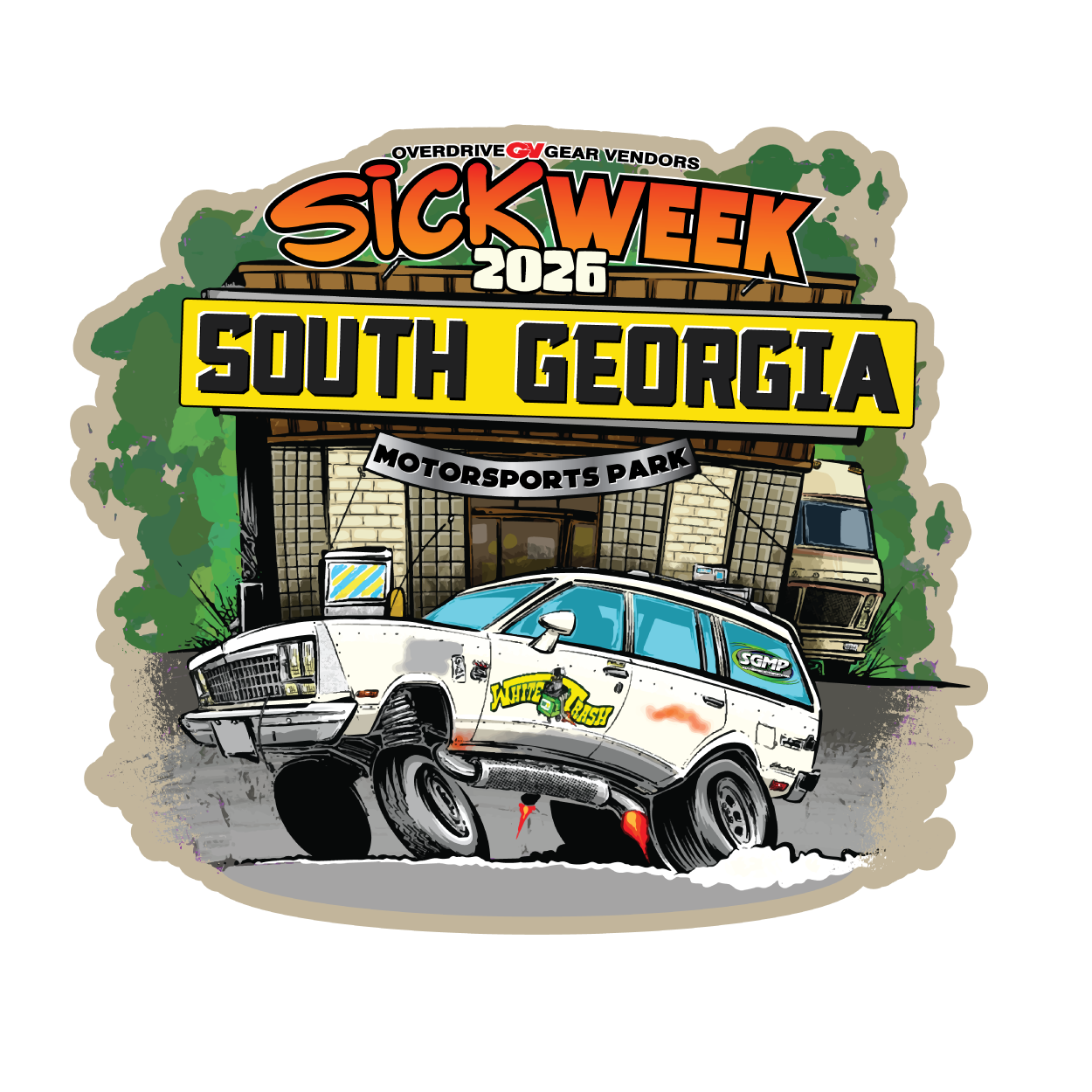 Sick Week 2026 Daily Track Sticker South Georgia