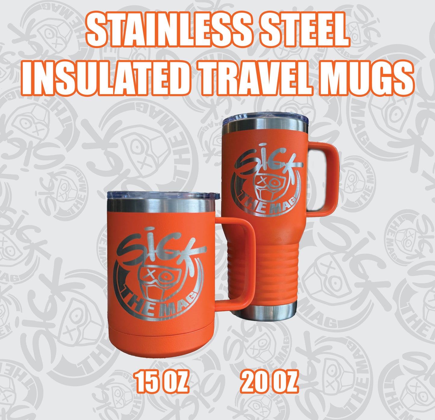 Stainless Steel Travel Mugs 15 & 20oz