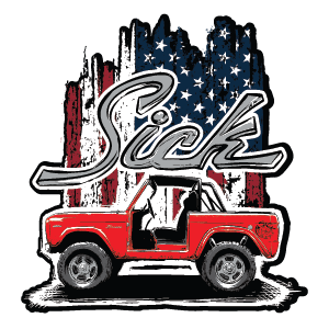 69 Ford Bronco Sticker (Flag)