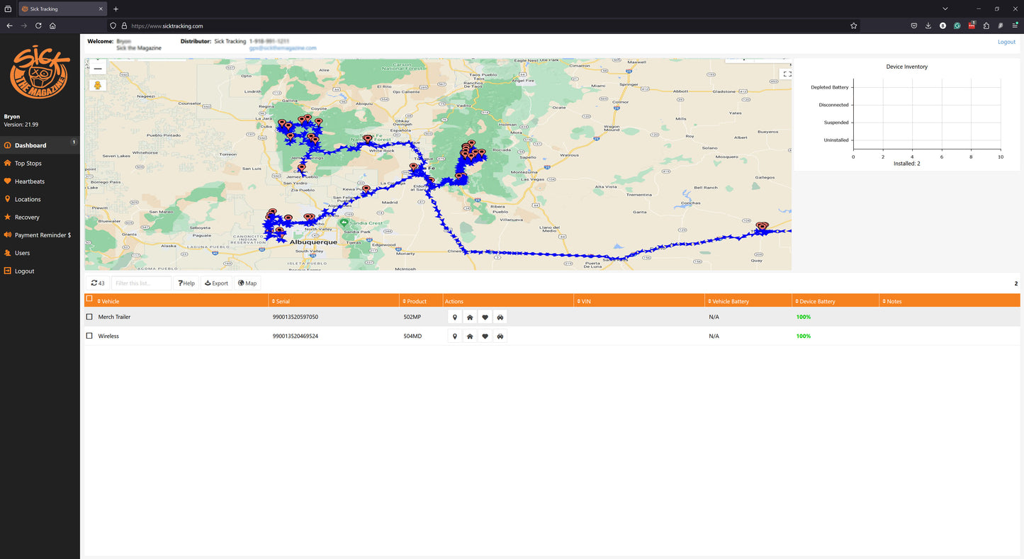 Sick GPS GT504 - Battery Powered Tracker With Magnetic Mount