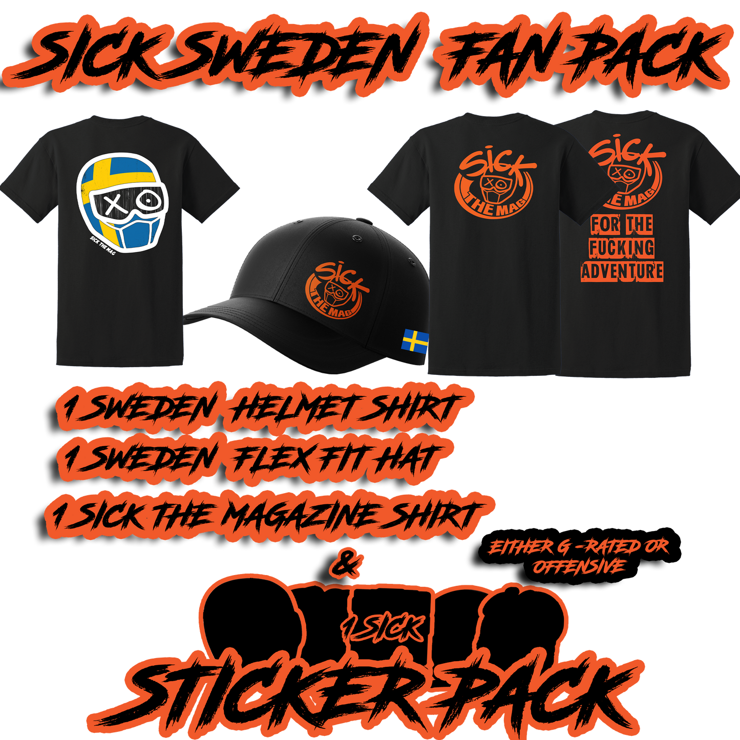 Sick The Mag Sweden Mix N Match Bundle WITH FREE SHIPPING to Sweden