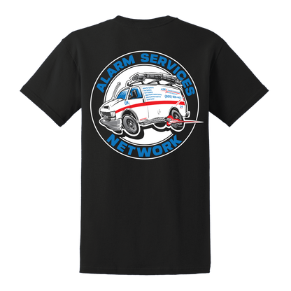 Alarm Service Network ASN T-Shirt (Black), back