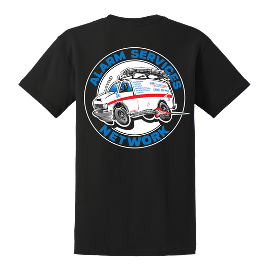 Alarm Service Network ASN T-Shirt (Black), back