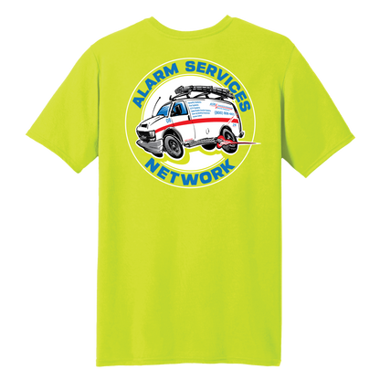 Alarm Service Network ASN T-Shirt (Green), back