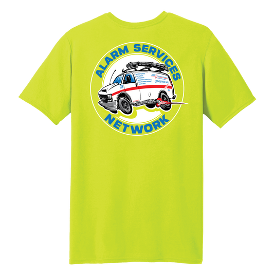 Alarm Service Network ASN T-Shirt (Green), back