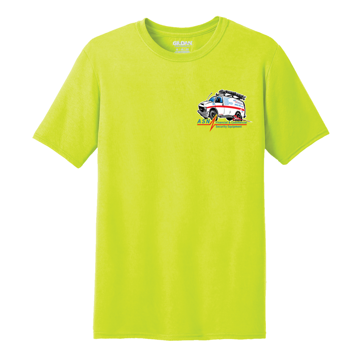 Alarm Service Network ASN T-Shirt (Green), front