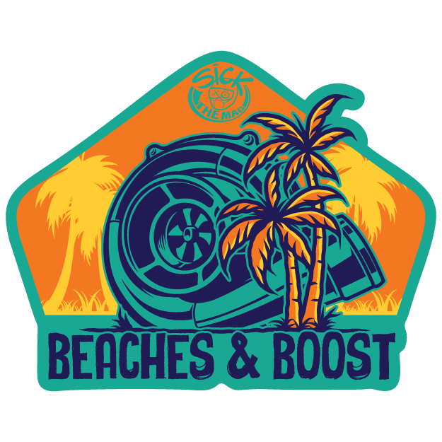 Beaches & Boost Sticker