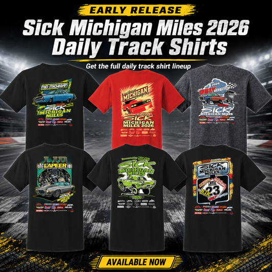 Sick Michigan Miles 2026 Daily Track Shirt 6 Pack!