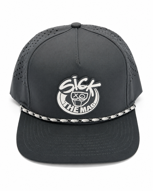 Sick The Mag Black Graphite Grey Rope Hat