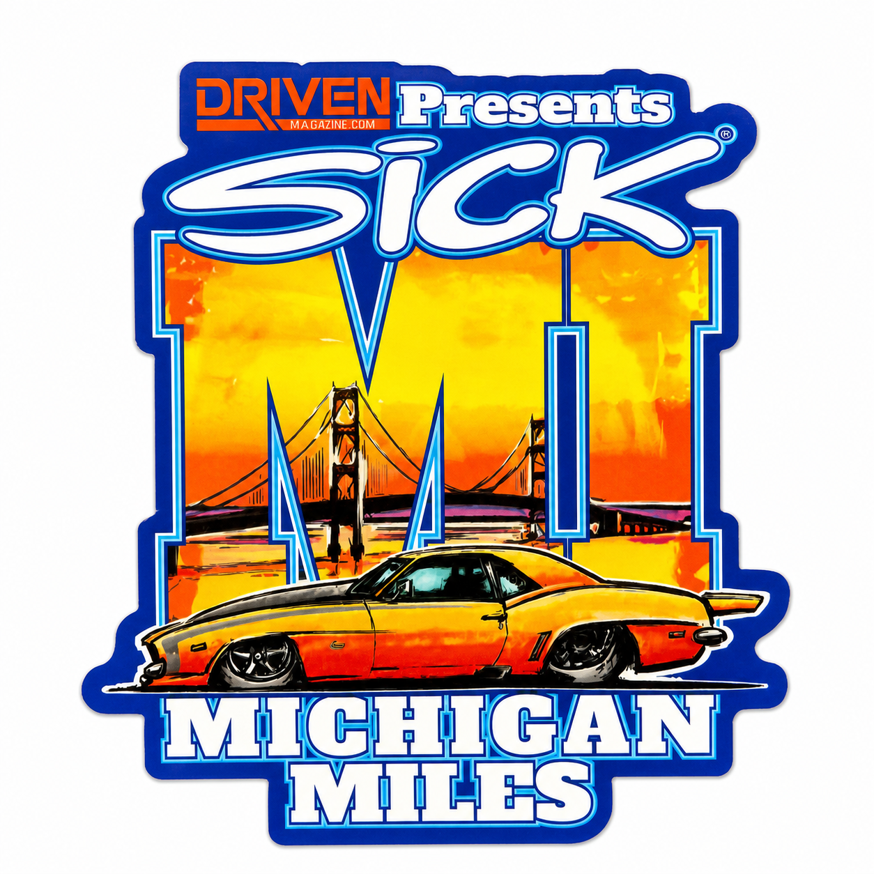 Sick Michigan Miles Driven Sticker