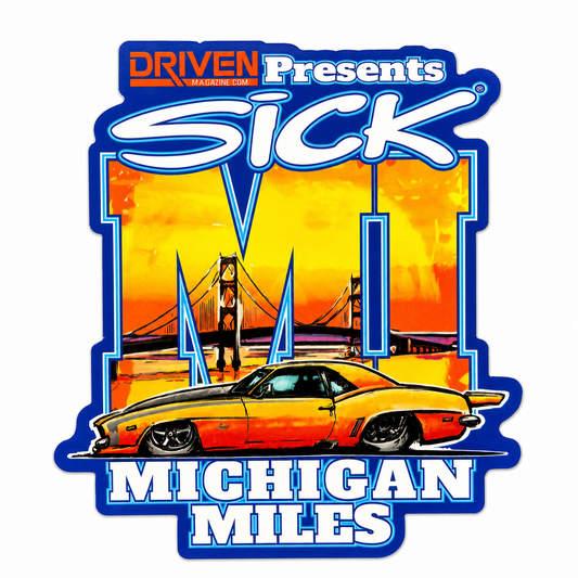 Sick Michigan Miles Driven Sticker