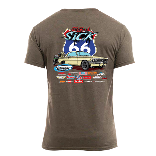 Sick 66 2026 Midstate Dragway Track T-Shirt, back
