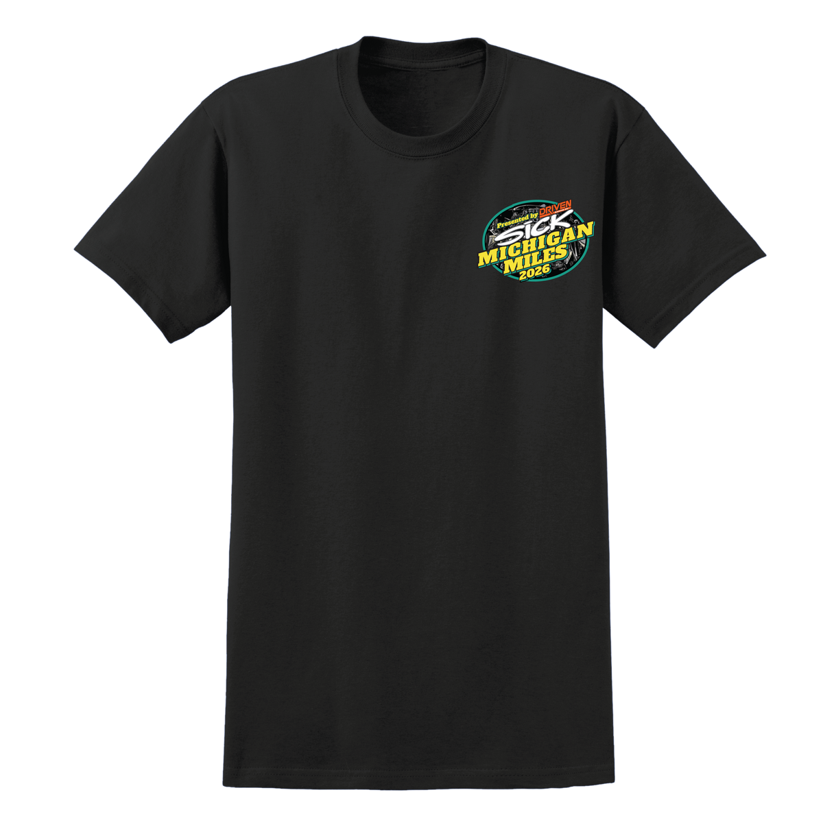 Sick Michigan Miles 2026 Day 5, Lapeer International Dragway Track T-Shirt, front
