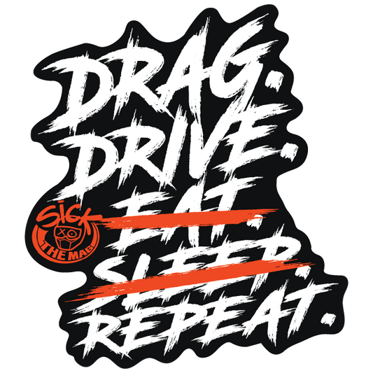 Drag Drive Repeat Sticker