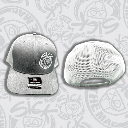 STM Gray & White Snapback, front and back view