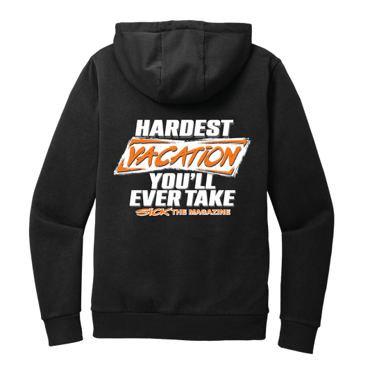 Hardest Vacation Hoodie, back