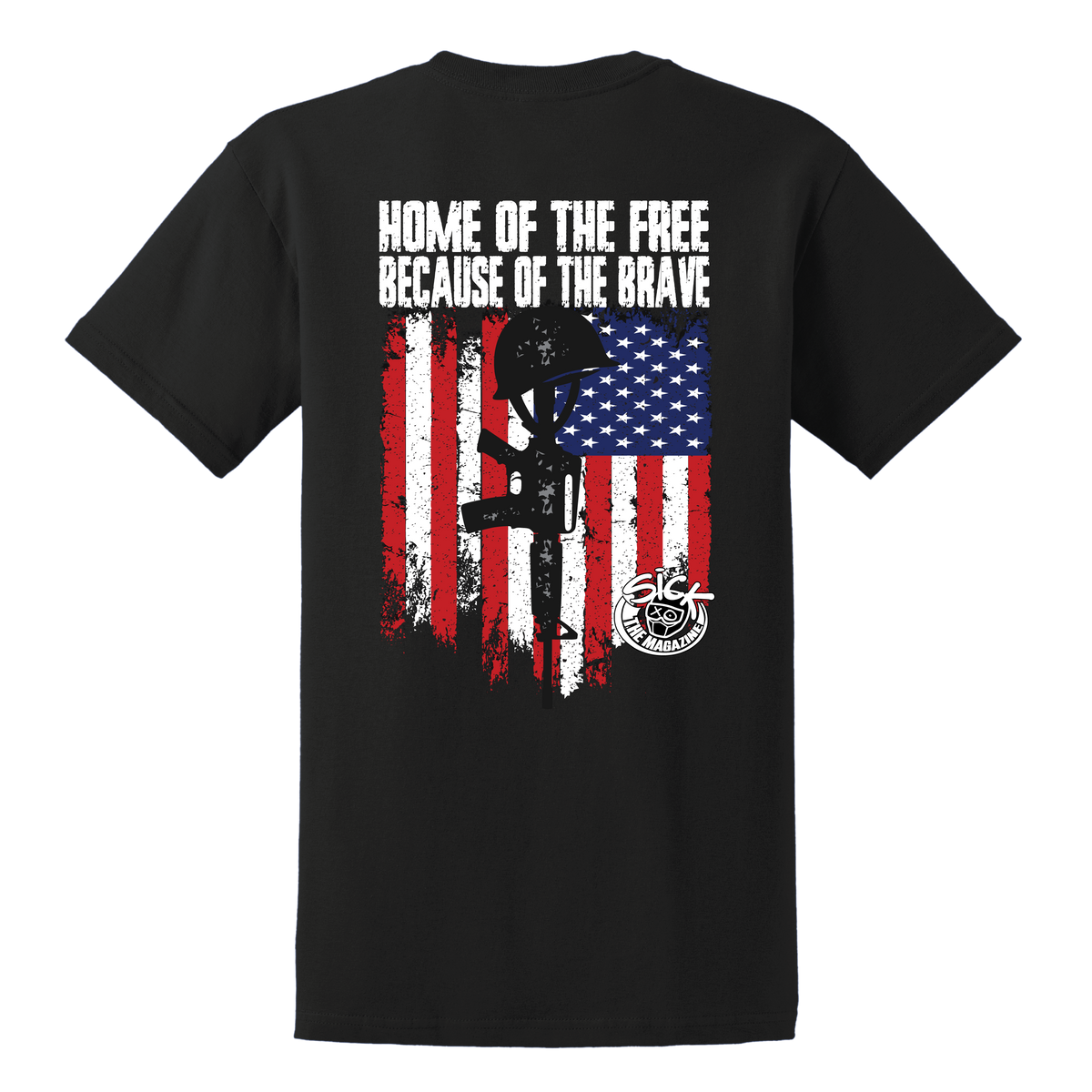 Home Of The Free Because Of The Brave T-Shirt (New Design), back