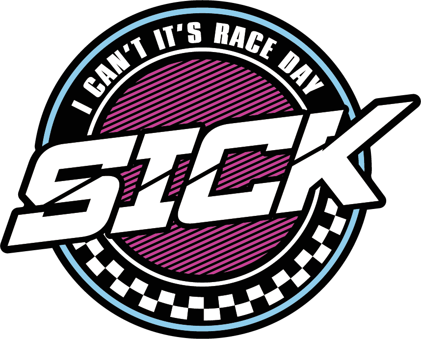 I Can't It's Race Day Sticker