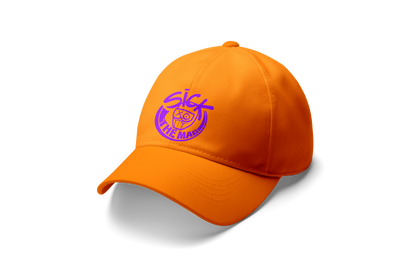 Orange with Purple Logo Buckle Hat