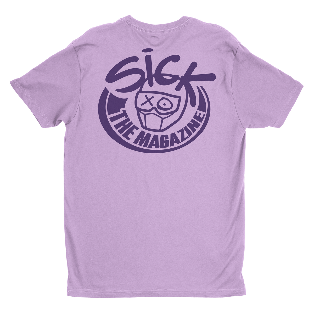 Sick The Mag G Rated Purple T-Shirt with Purple Logo, back