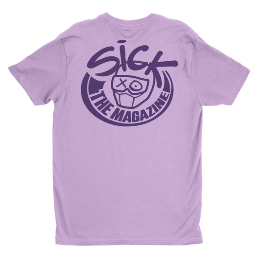 Sick The Mag G Rated Purple T-Shirt with Purple Logo, back