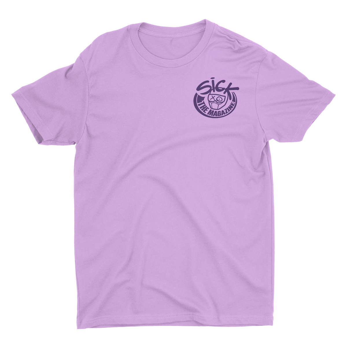 Sick The Mag G Rated Purple T-Shirt with Purple Logo, front