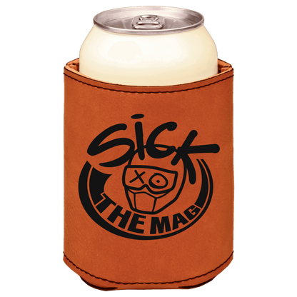 Sick The Mag Leather Koozie in rawhide