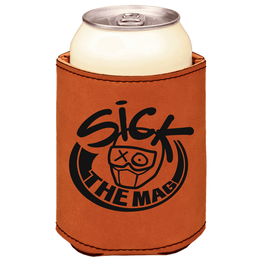 Sick The Mag Leather Koozie in rawhide