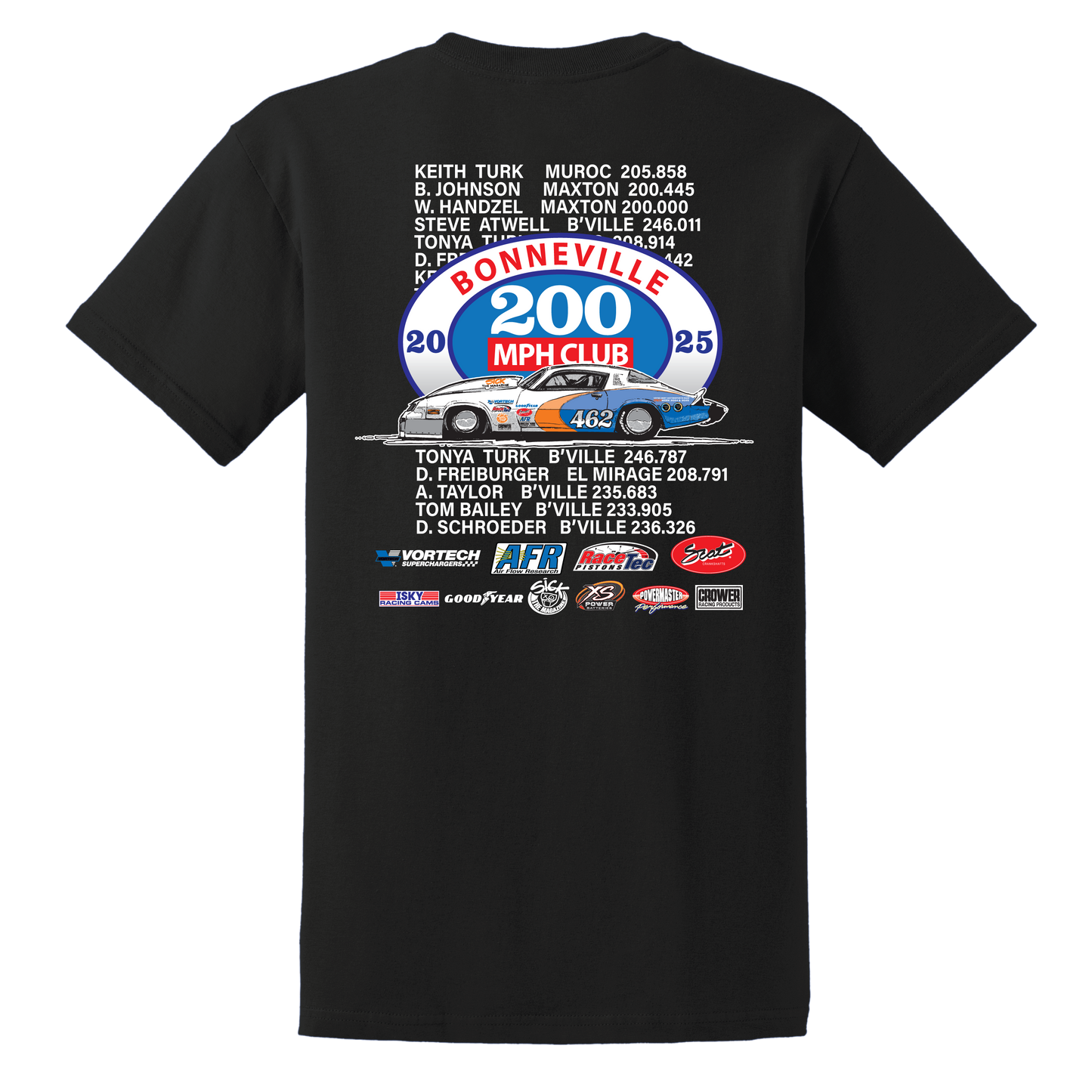 Bonneville Sick On The Salt 2025 200 MPH Club(Black)