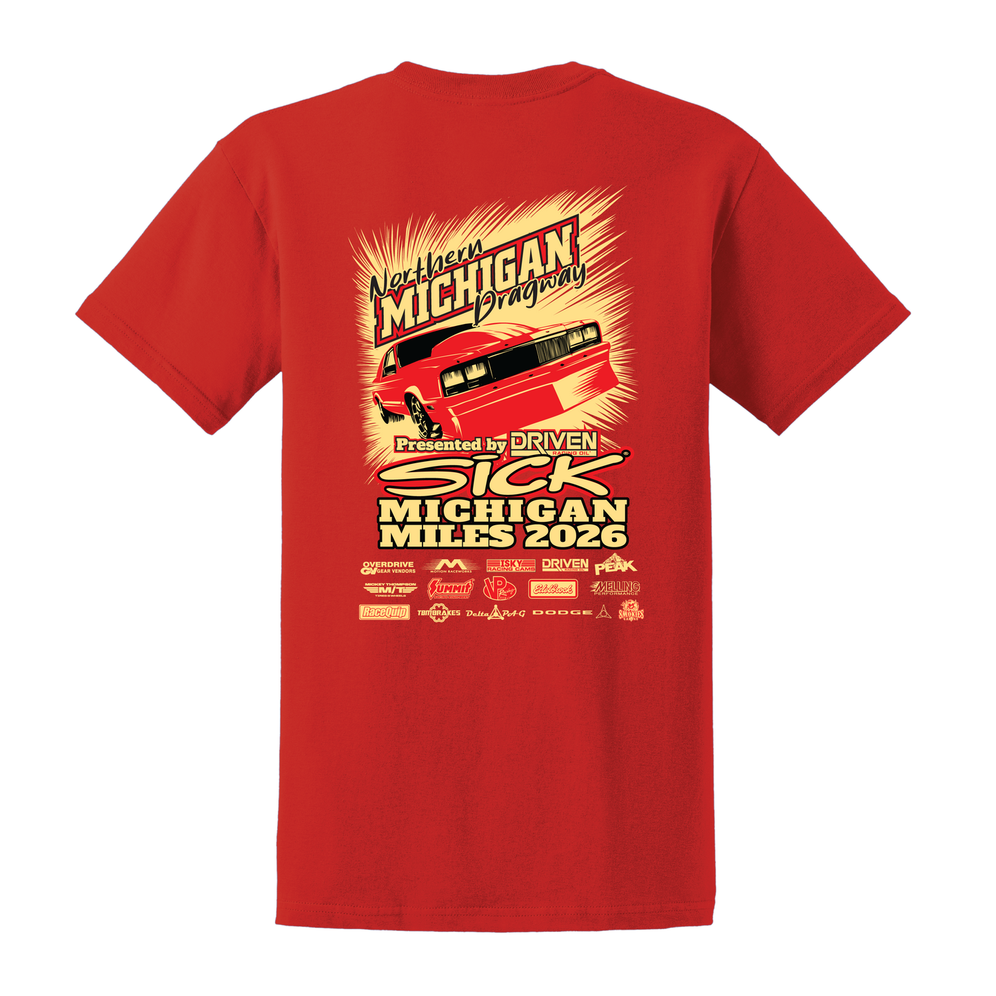 Sick Michigan Miles 2026 Day Two, Northern Michigan Dragway Daily Track Shirt