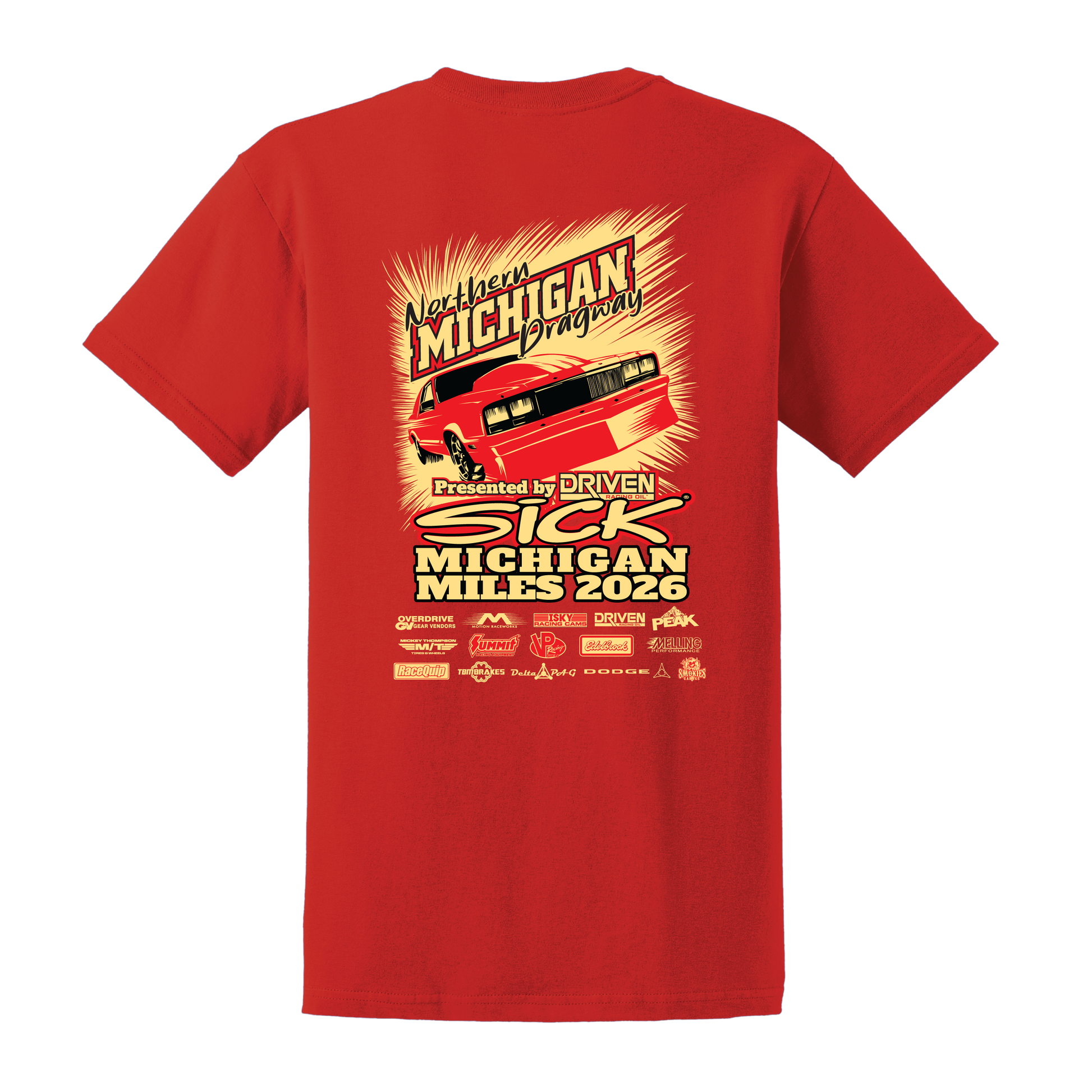 Sick Michigan Miles 2026 Day Two, Northern Michigan Dragway Daily Track Shirt