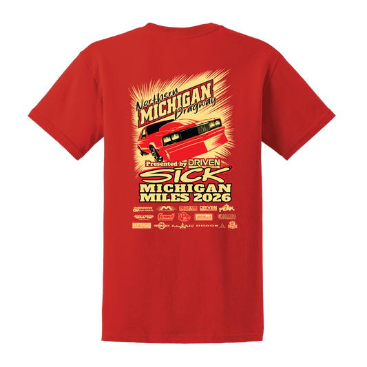 Sick Michigan Miles 2026 Day Two, Northern Michigan Dragway Daily Track Shirt