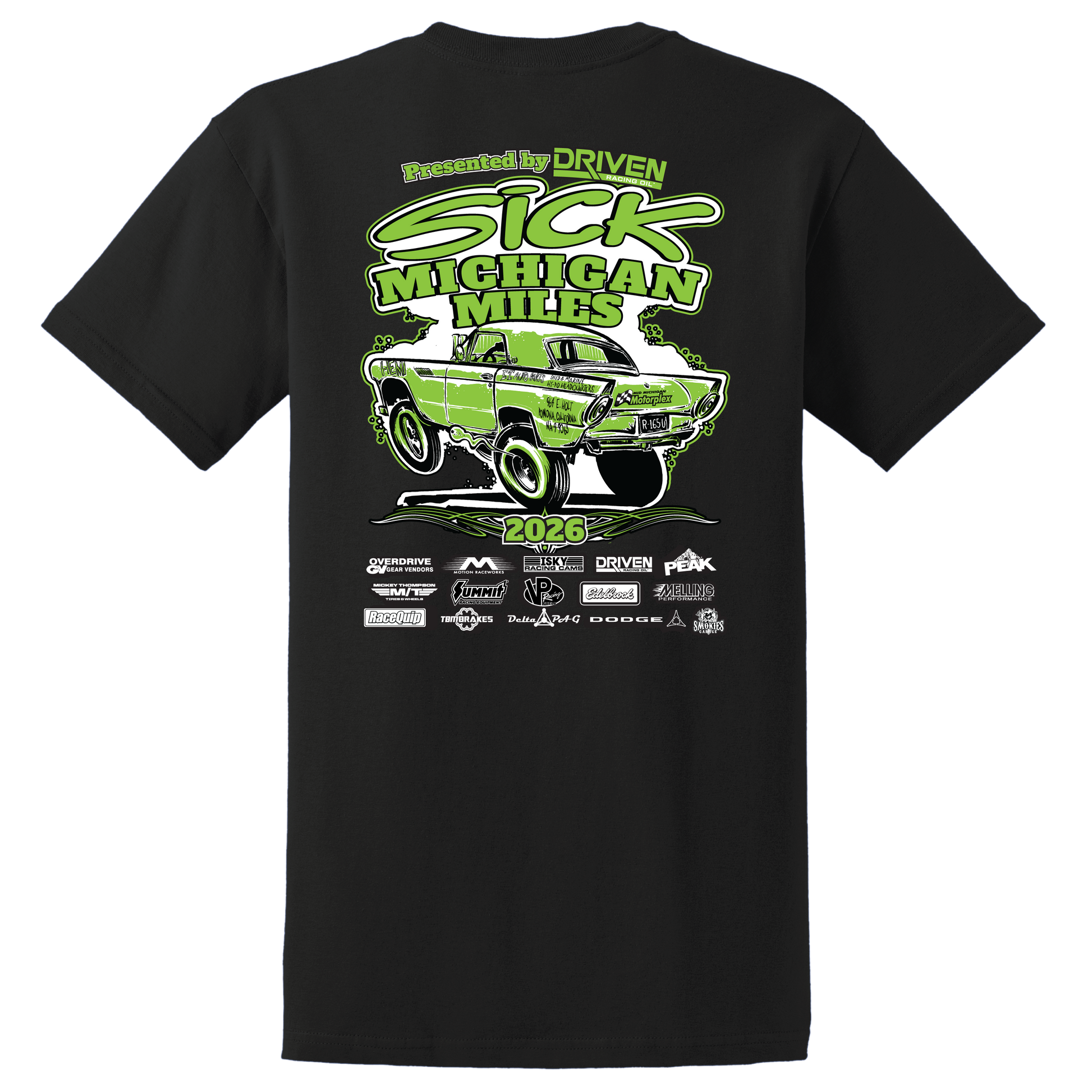 Sick Michigan Miles 2026 Day Six, Mid Michigan Motorplex Daily Track Shirt