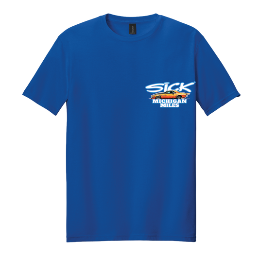 Sick Michigan Miles Presented by Driven Racing Oil T-Shirt (Blue)