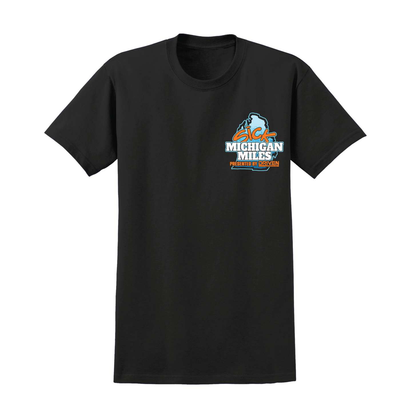 Sick Michigan Miles Presented by Driven Racing Oil T-Shirt (Black)