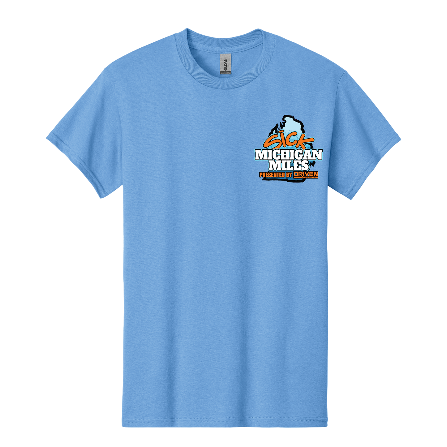 Sick Michigan Miles Presented by Driven Racing Oil T-Shirt (Blue)