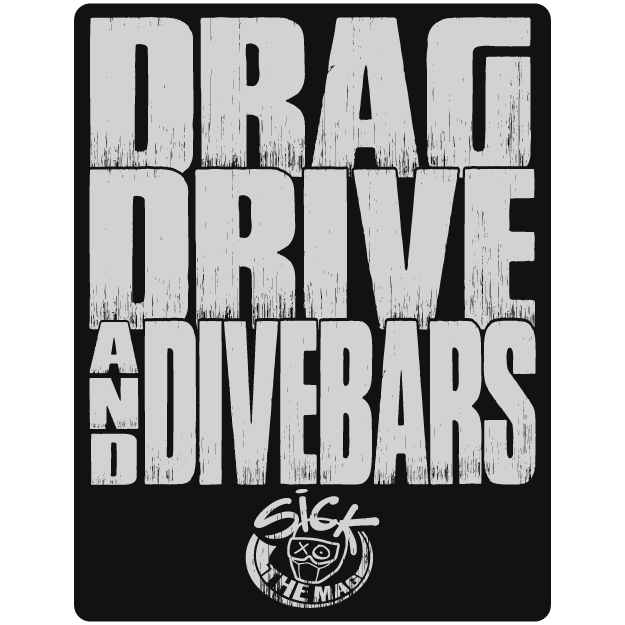 Drag Drive & Dive Bars Stickers