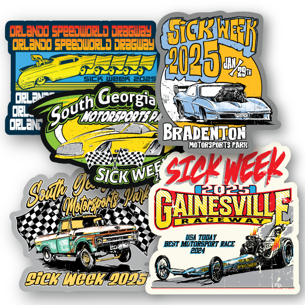 Sick Week 2025 Track Stickers