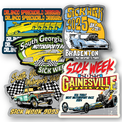 Sick Week 2025 Track Stickers